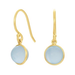 Nordahl Jewellery - BIG SWEETS Vergoldete Ohrringe blau calcedon